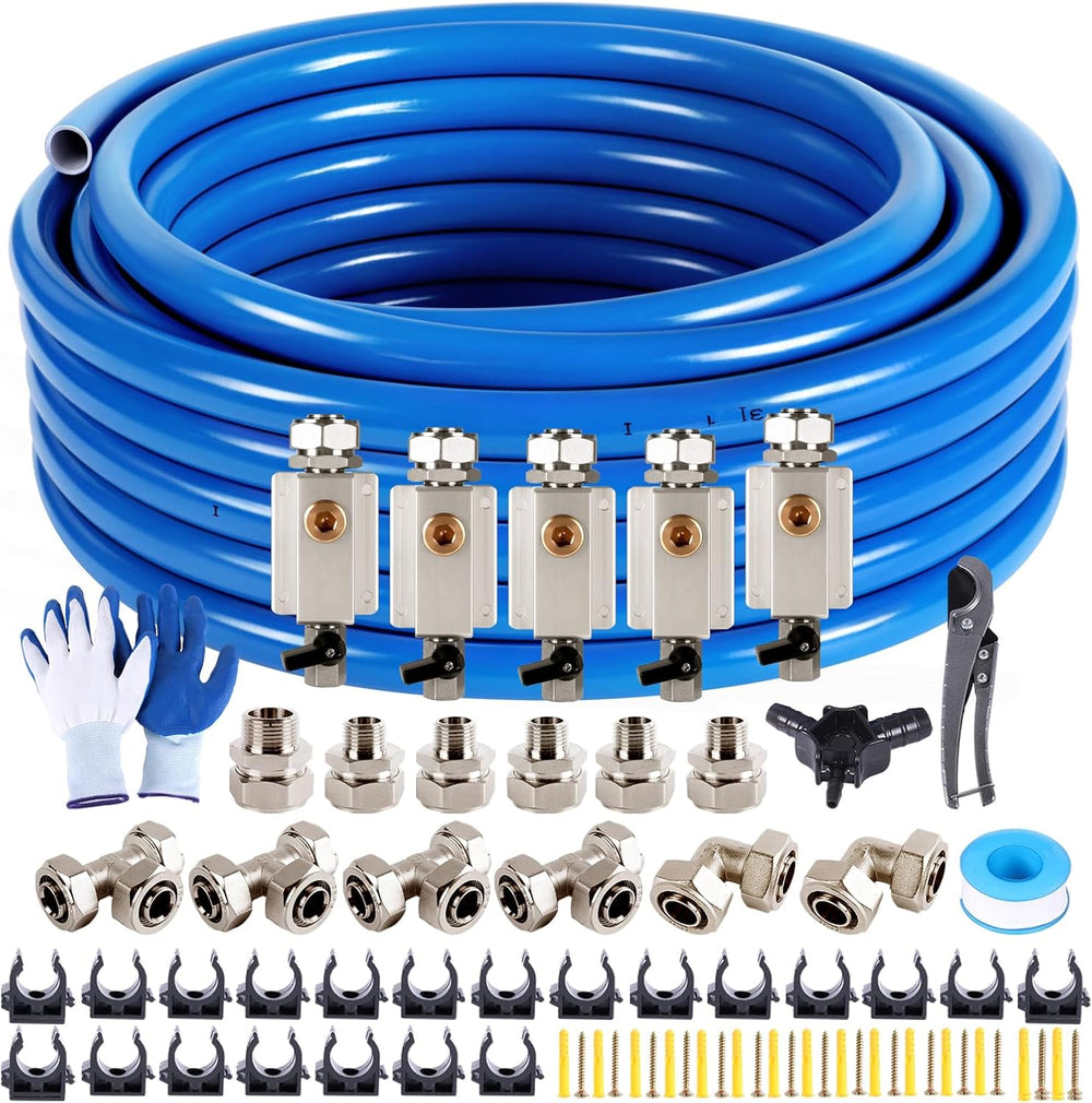 Shop Air Line Kit 3/4"×100&200&300ft HDPE-Aluminum Tubing