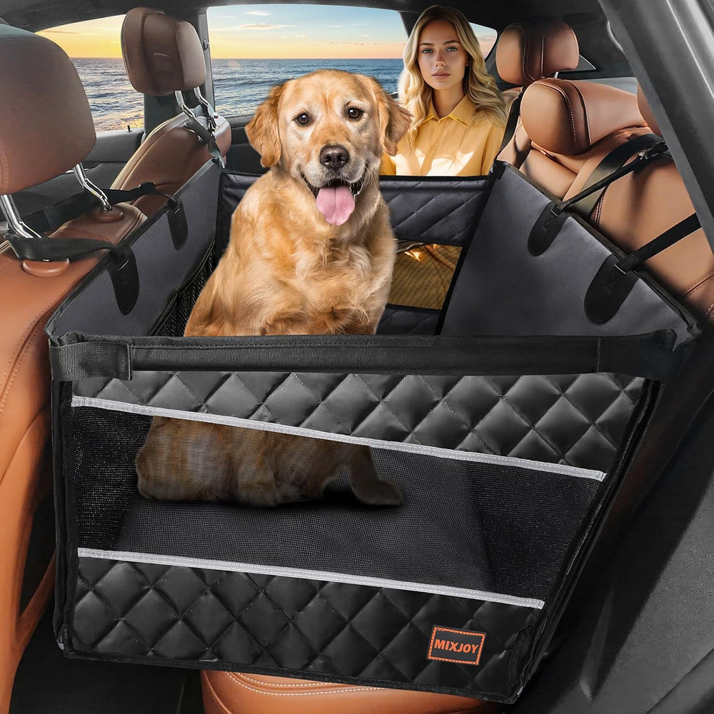 MIXJOY Dog Car Seat for Large Medium Dogs, Back Seat Extender for Pets, Water...