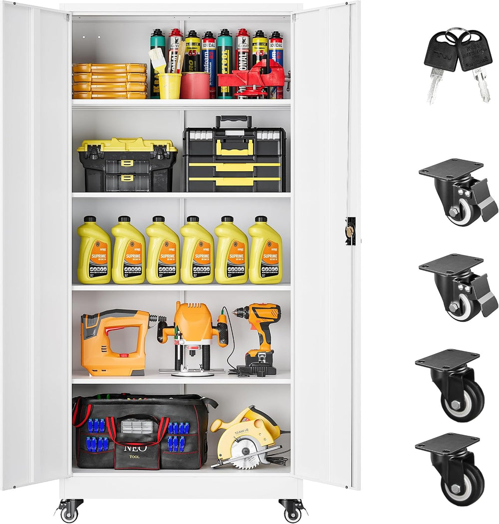 75" Tall Metal Storage Cabinet