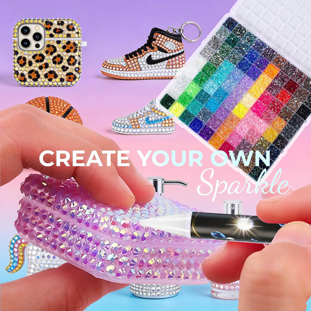 Bedazzling Kit 72000Pcs 90 Colors 3mm Resin Jelly Rhinestones - Diamond Art