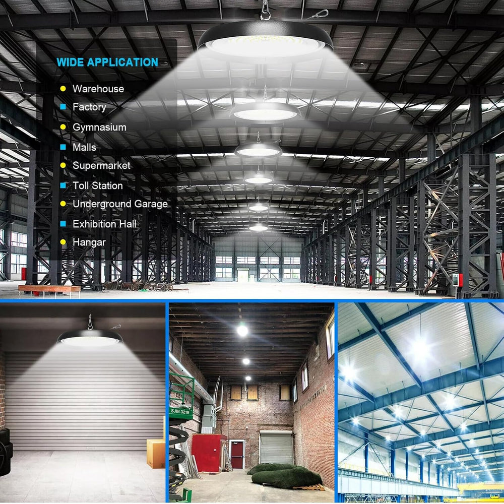 8Pack 200W UFO LED High Bay Light,30000lm 6000K Daylight 2000W Equivalent wit...