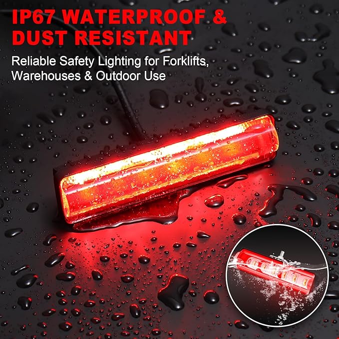 LED Forklift Safety Light Red for AGV Automated Guided Vehicle, Forklift Truc...
