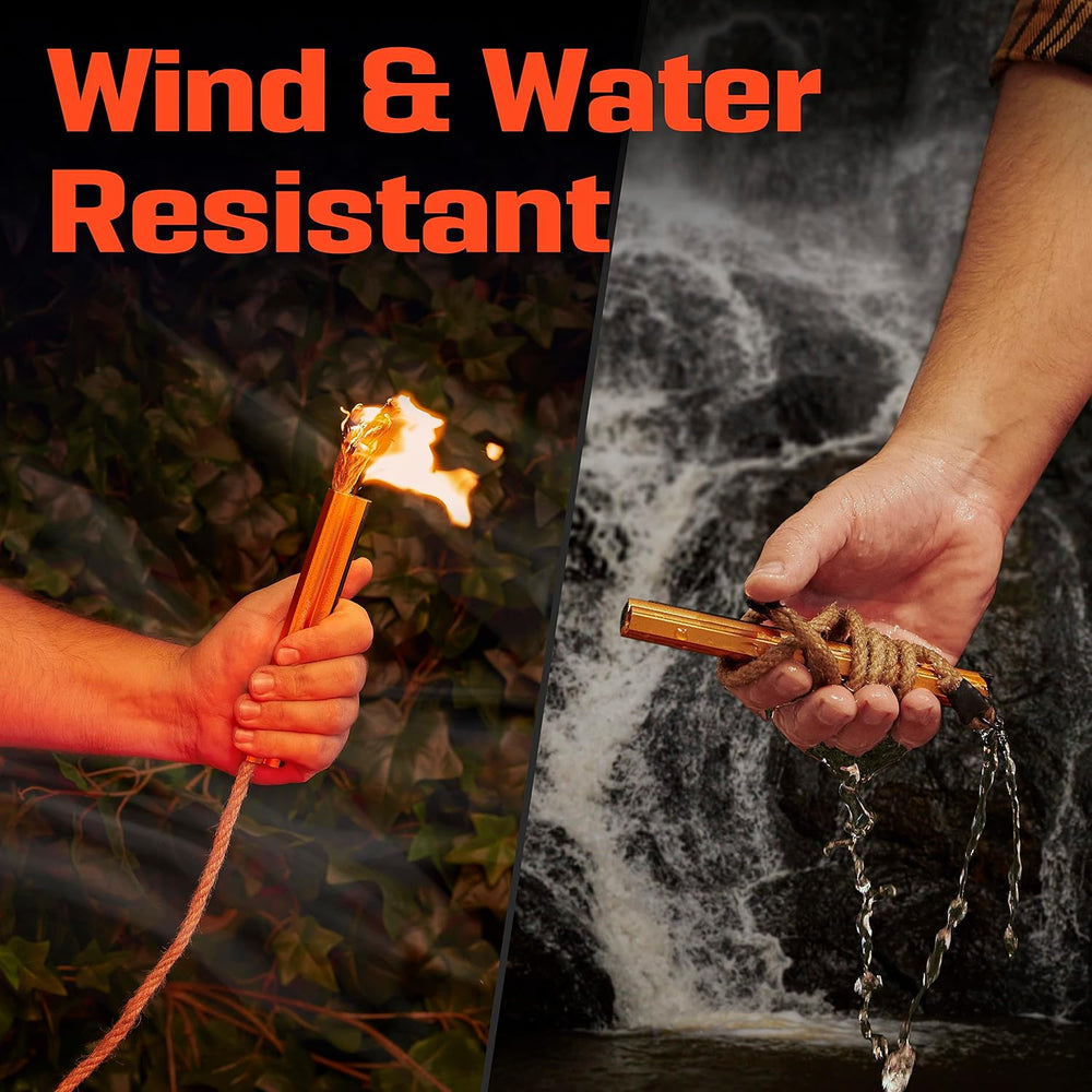 PREPARED4X Fire Starter Survival Tool, Ferro Rod Flint and Steel Kit