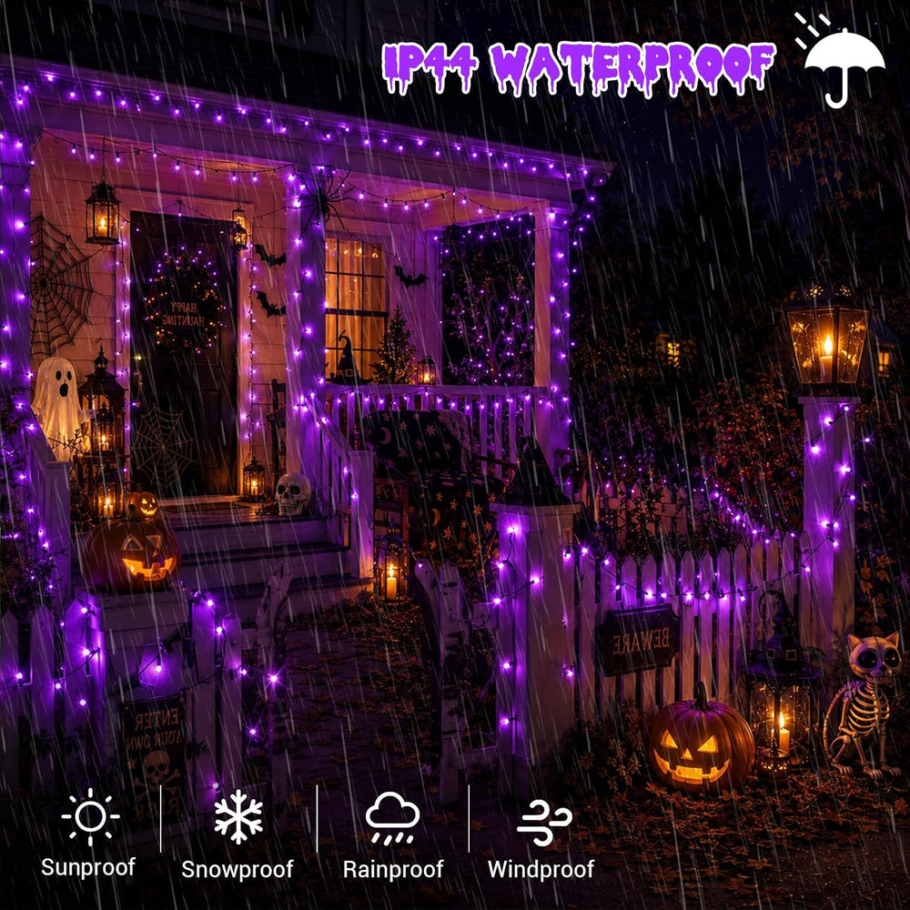 QITONG 165ft 500 LED Purple Halloween Lights Outdoor Waterproof, String Light...