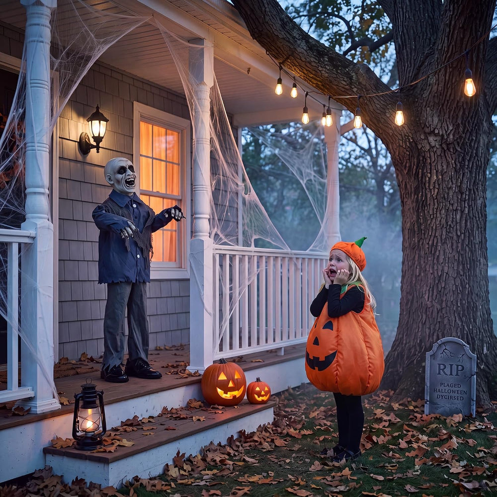 Halloween Animatronic 38" Zombie, Shaking Decorations with Creepy Sound