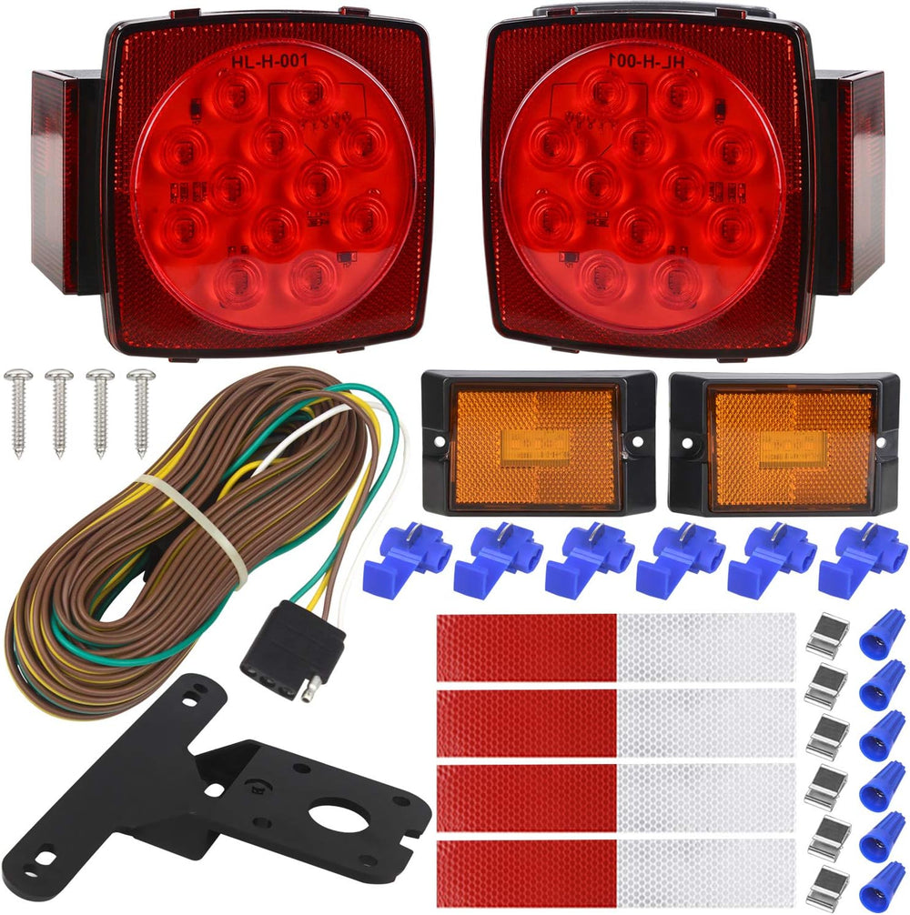 LINKITOM Submersible LED Trailer Light Kit, Super Bright Brake Stop Turn Tail...