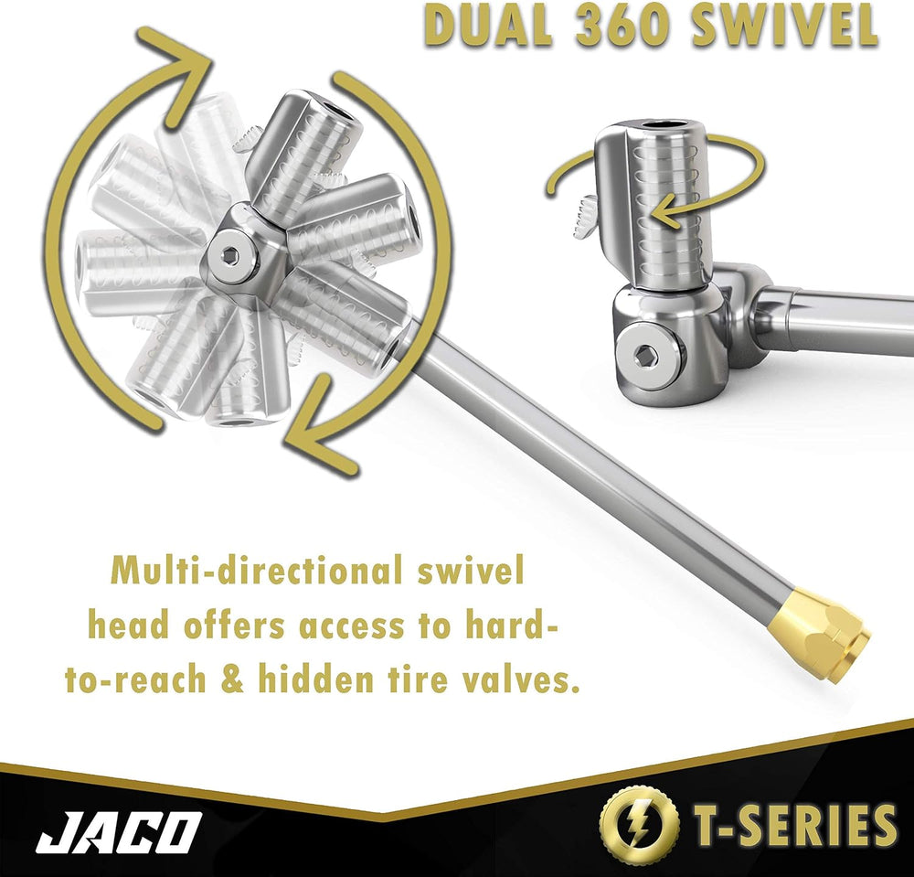 JACO Superior Products FlowPro 2.0 Digital Tire Inflator Gauge (200 PSI) with...