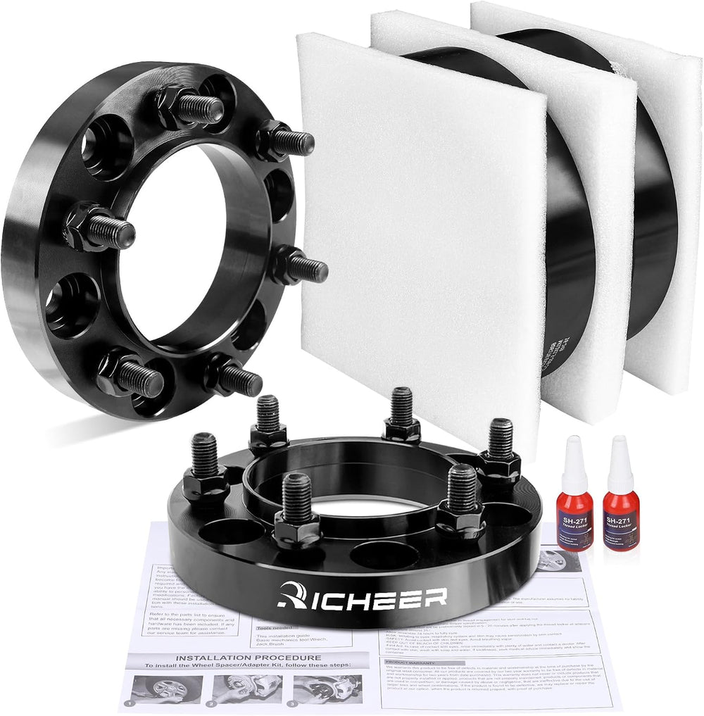 Richeer 1 inch 6x5.5 Hub Centric Wheel Spacers with for Tacoma 4Runner Tundra...