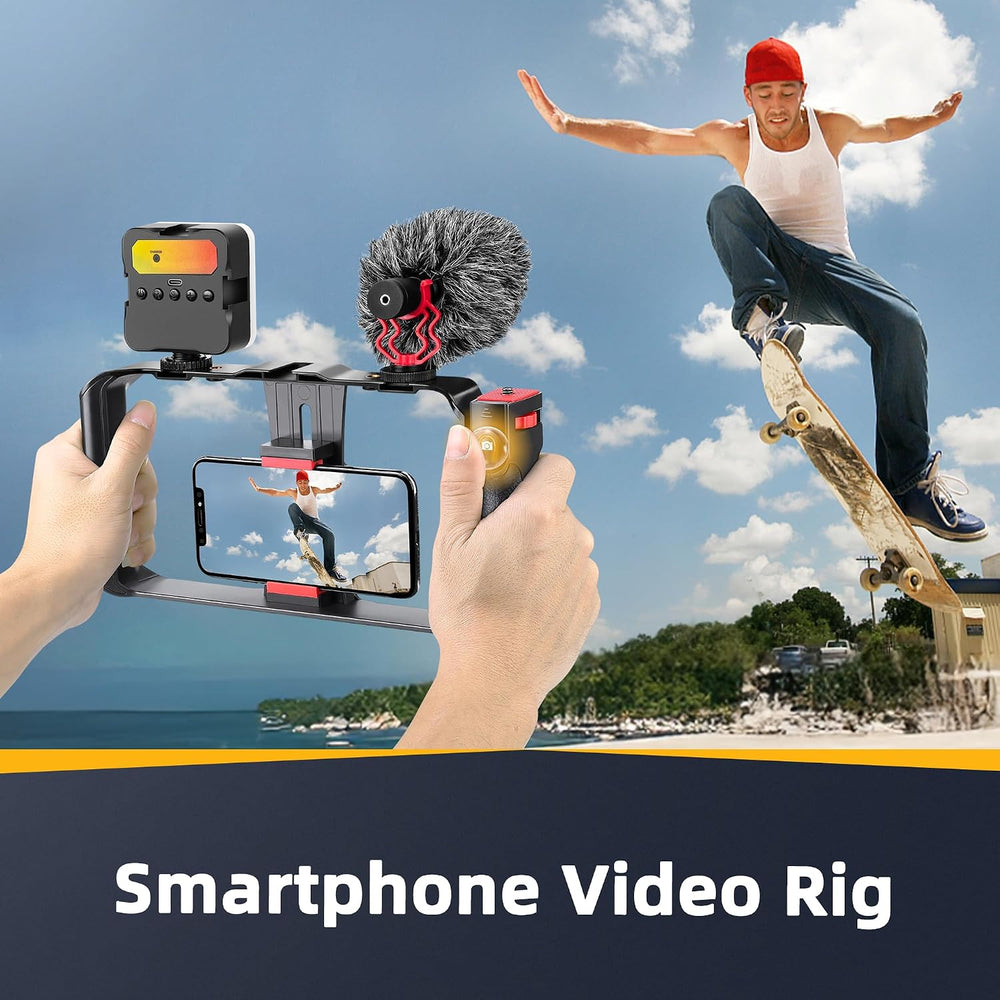 Zeadio Smartphone Camera Stabilizer, All-in-One Video Rig Kit with Phone Cage...