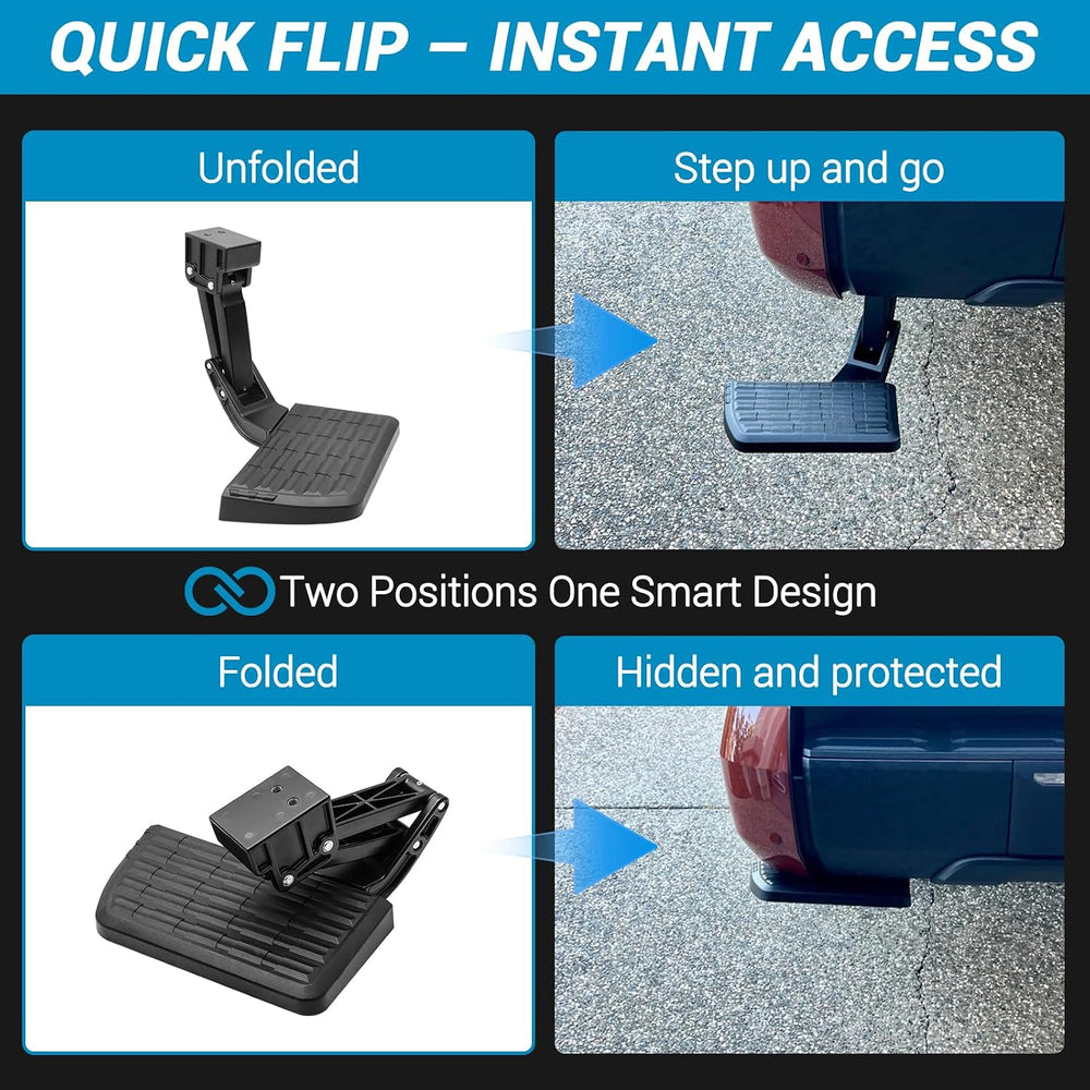 Retractable Bed Step Bumper Step for Toyota Tundra Bed Step 2022 2023 2024 20...