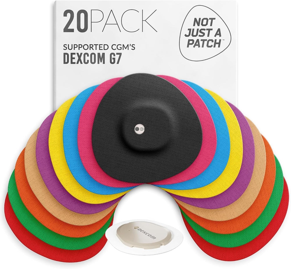 Not Just a Patch Stelo and Dexcom G7 Over Patches - 20 Pack, Multicolor