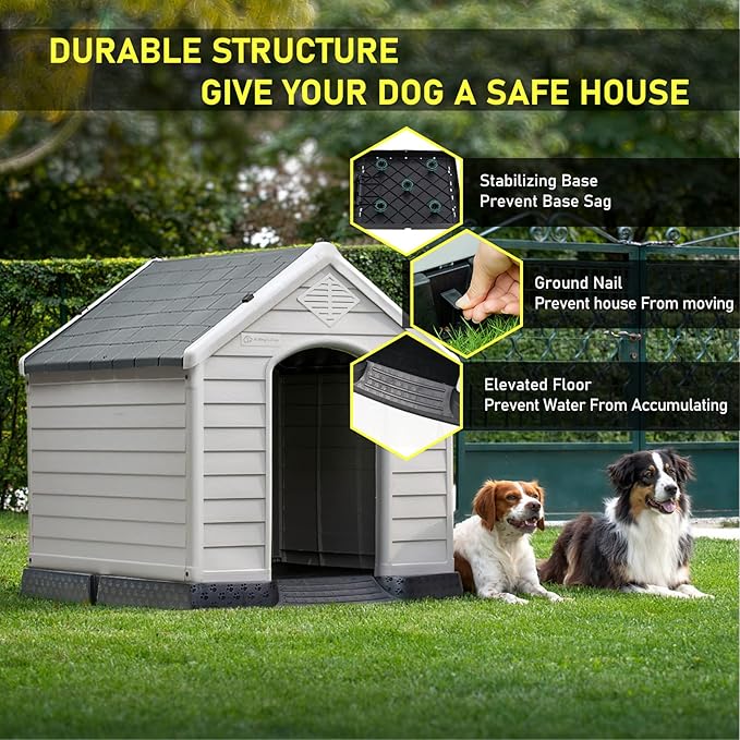 LEMBERI Durable Waterproof Plastic Dog House