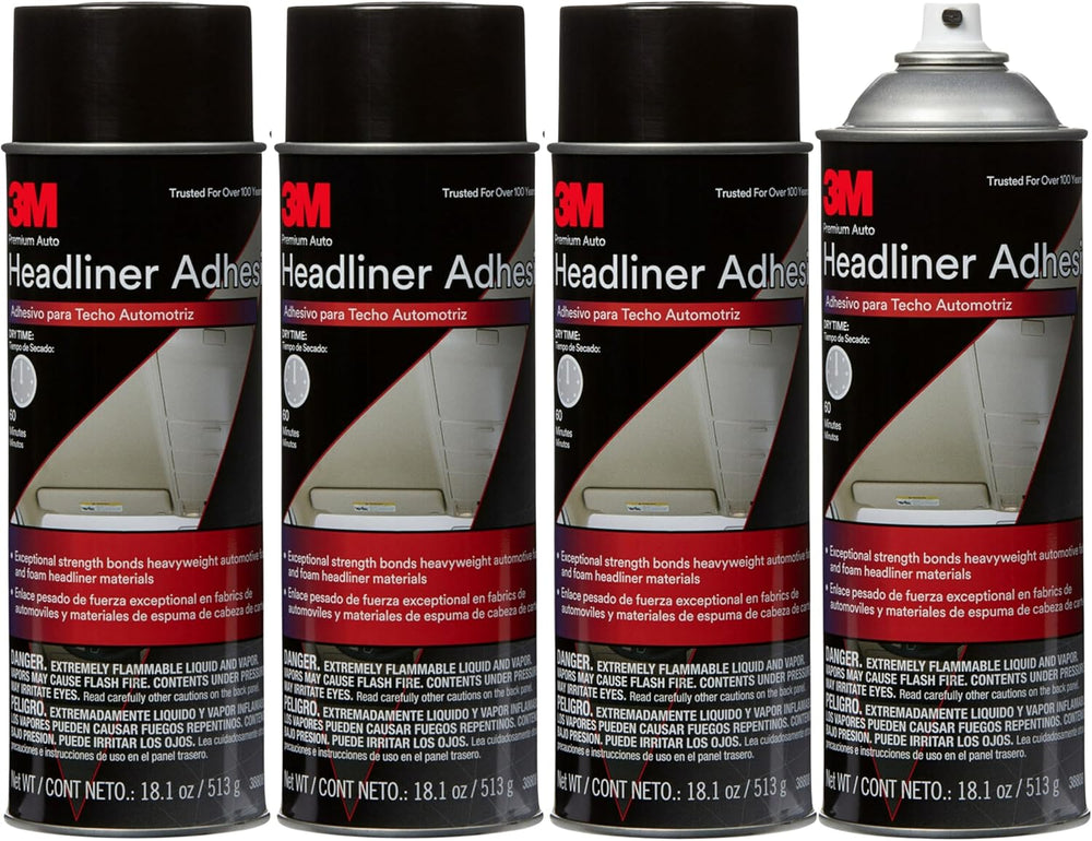 3M Headliner & Fabric Adhesive Spray (18.1 oz Aerosol, 4-Pack) – High Str...