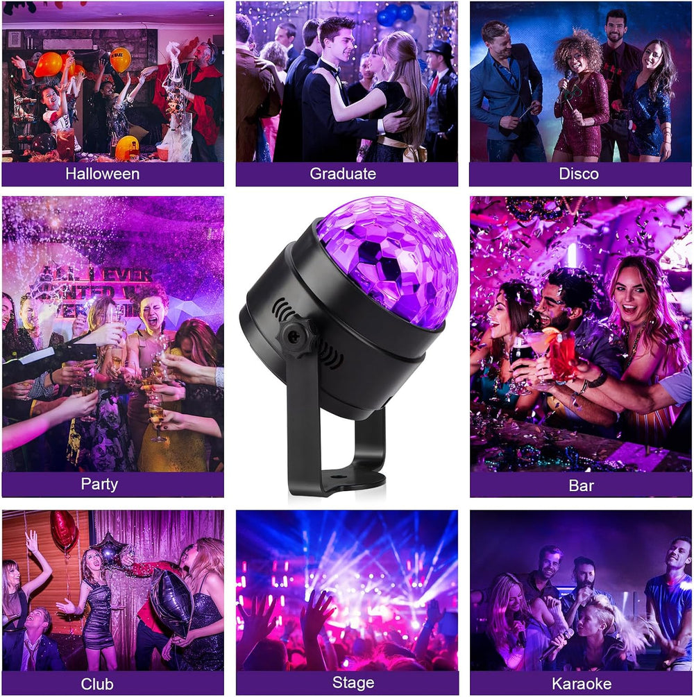 Litake UV Black Light for Glow Party, Sound Activated Party Light with Remote...