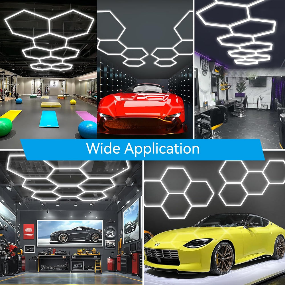 LZHOME Hexagon 5000K LED Garage Lights: 25 Pack Updated 1.31-inch Wider Size,...