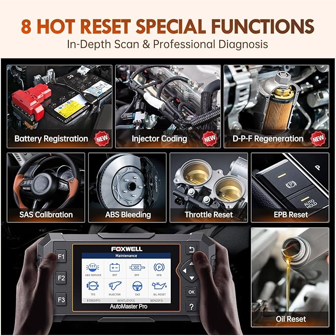 FOXWELL NT624 Elite OBD2 Scanner Upgraded from NT614Elite & NT604Elite Code