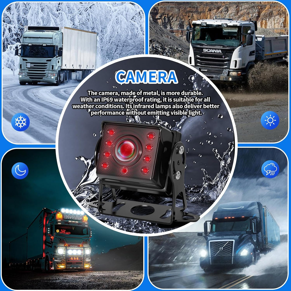 10.36" 4K RV Backup Camera System with 4 1080P Cameras