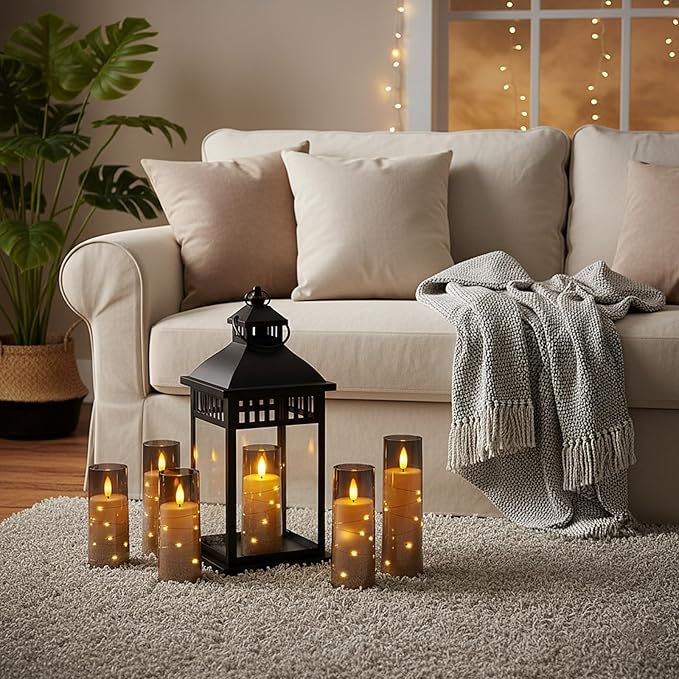 Raycare Flameless Candle with Remote Timer, 7 Flickering Acrylic Battery Oper...