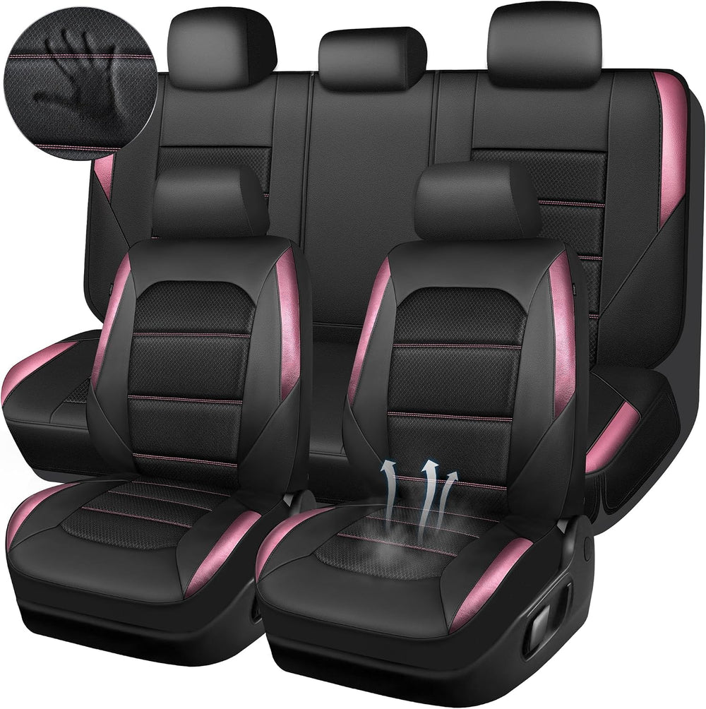 CAR PASS Memory 3D Foam Car Seat Covers Full Set, Breathable Mesh Thick Seat ...
