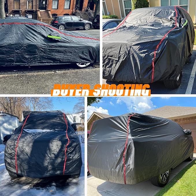 Breathable New Material, Waterproof Car Cover, Locks and Zipper Doors,
