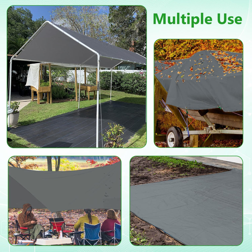10 x 20 Ft Carport Replacement Canopy Cover Garage Top Tent Shelter Tarp with...