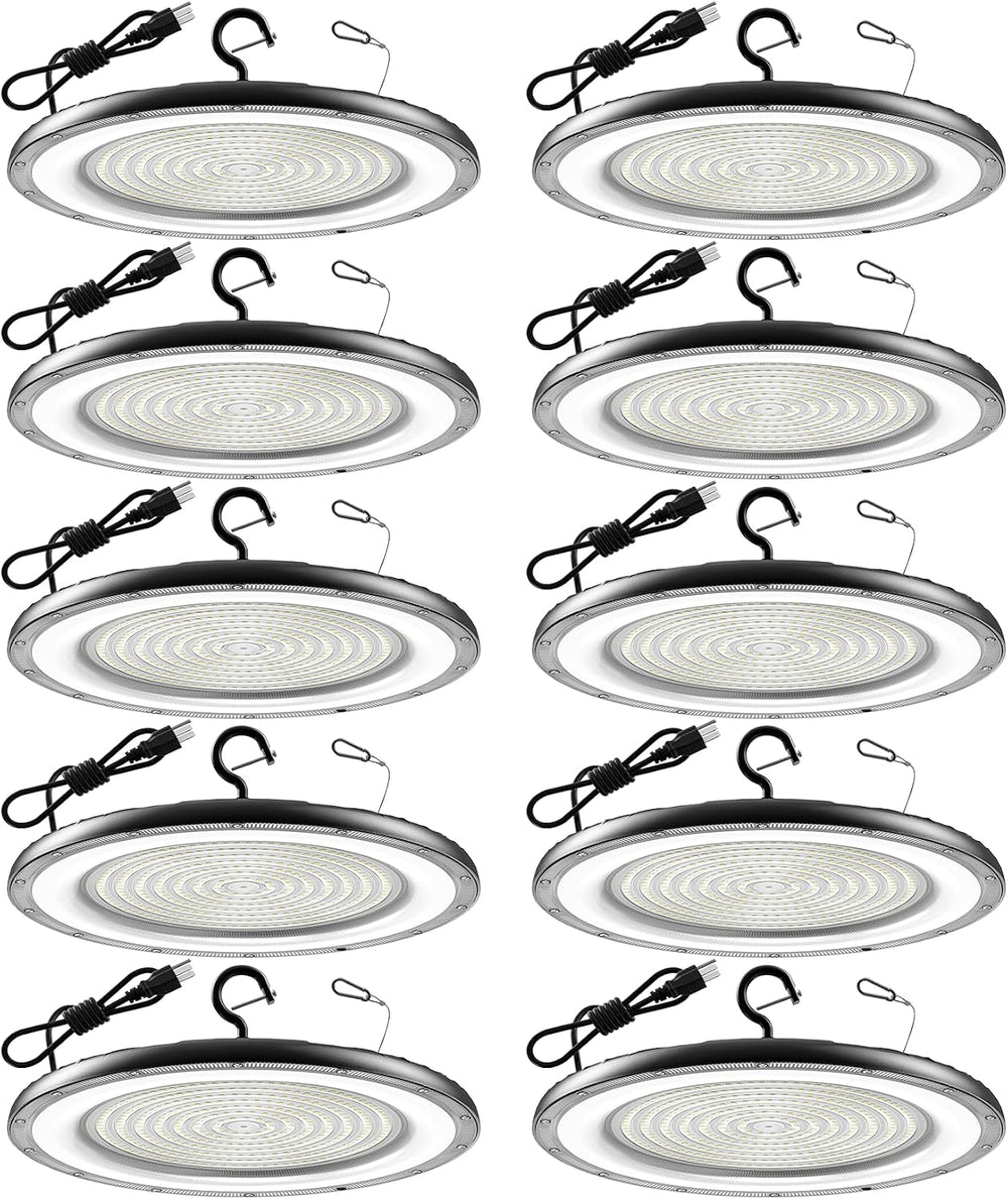 AIKVSXER 10Pack UFO LED High Bay Lights, 400W Shop Lights, 60000LM, 6000K