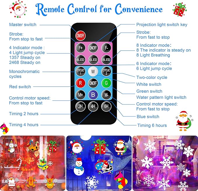 2025 Upgrade Christmas Halloween Projector Lights Outdoor Decorations, COOLWU...