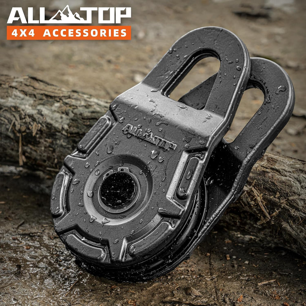 ALL-TOP Forged Snatch Block (18 Ton Work Load) Extreme Recovery Winch Pulley ...