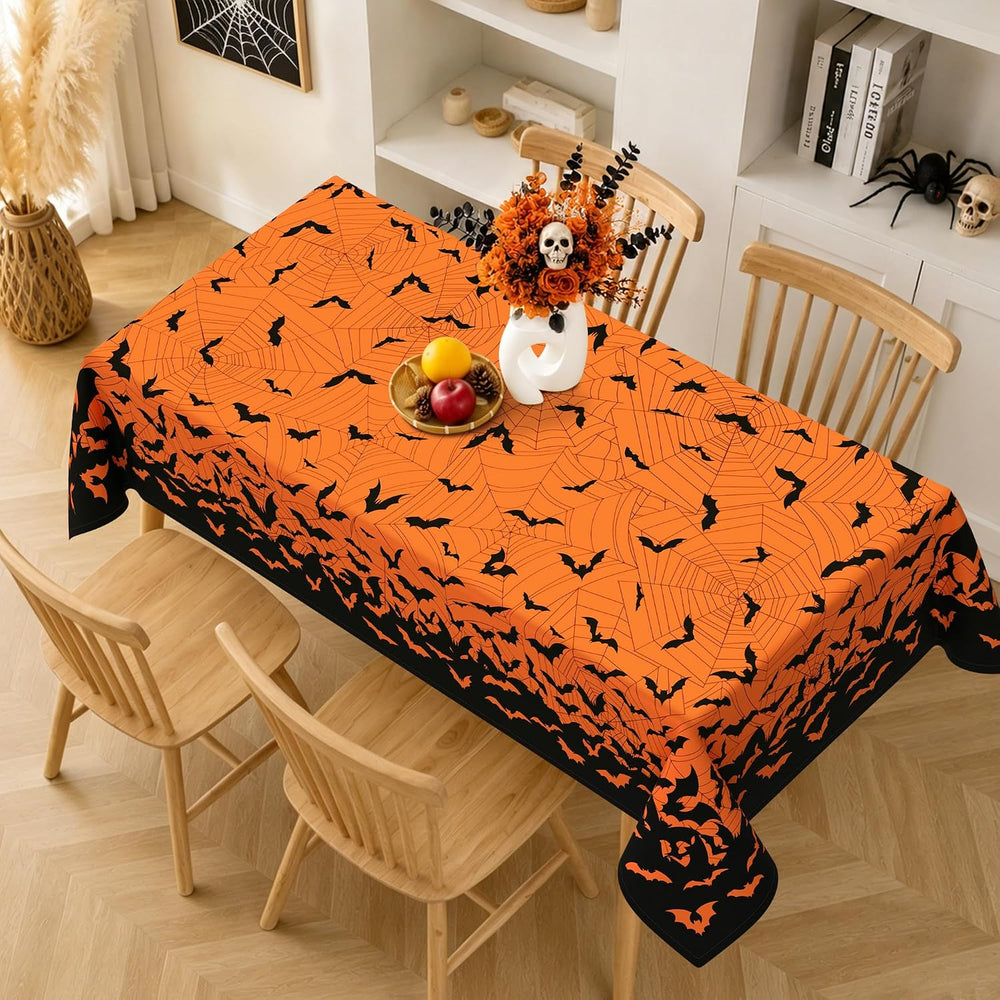 Halloween Bats Rectangle Tablecloth for Dining Decor 60" x 120"