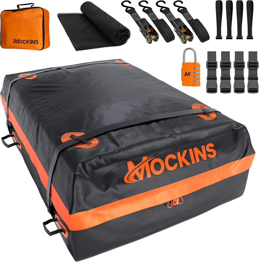 Mockins 30 Cu.Ft. All-Weather Rooftop Cargo Carrier Bag | 60"x43"x2...