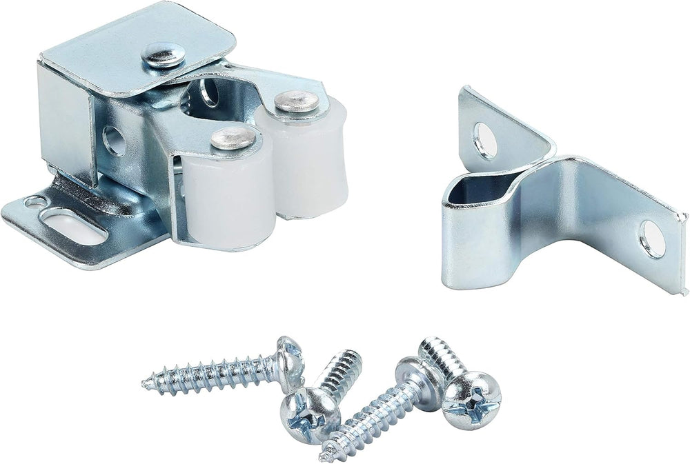 Rok Hardware 50 Pack of Zinc Double Roller Catch with Prong for Cabinet Doors...