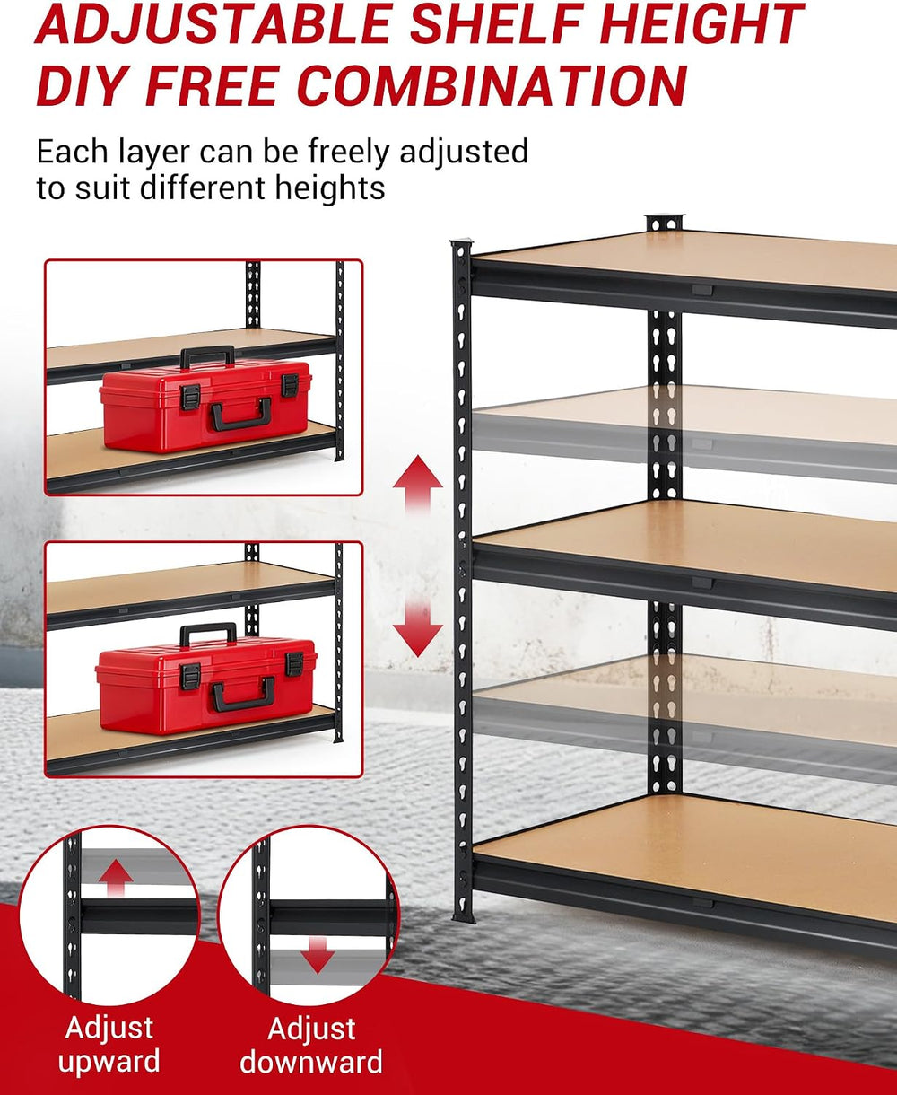 GarveeTech Heavy Duty Garage Shelving Units,3-Tier Adjustable Storage Shelves...