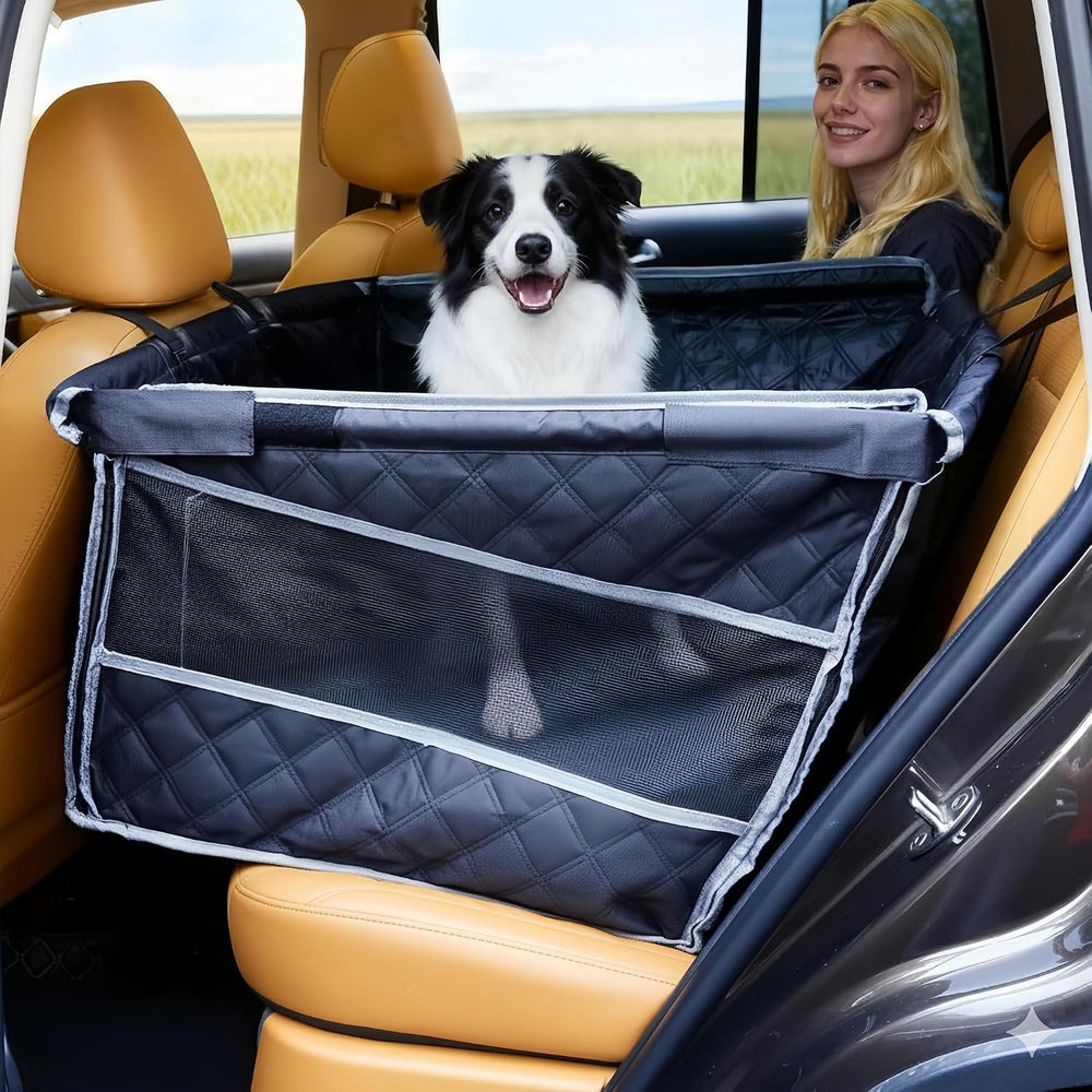 Dog Car Seat for Large Medium Dogs, Half Back Seat Dog Car Seat Cover