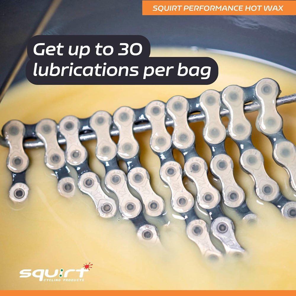 Squirt Performance Hot Melt Bike Chain Wax Granules for Clean, Quiet & Du...