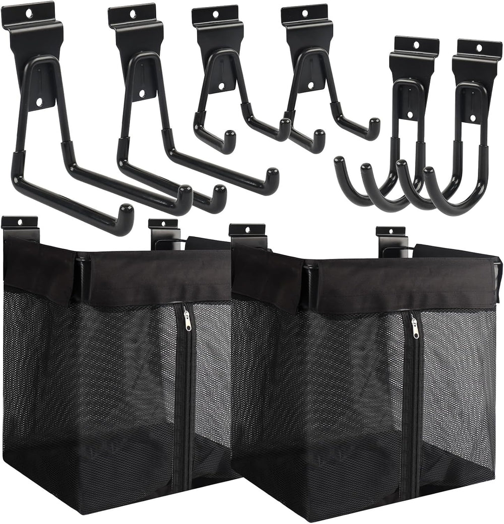 8 Pcs Slatwall Baskets Kit, Slatwall Accessories with Slat Wall Hooks