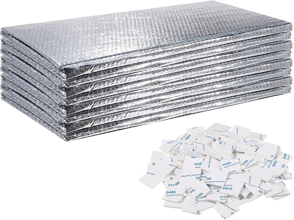 Gerrii 8 Pcs Garage Door Insulation Kit Double Bubble Insulation Panels Refle...
