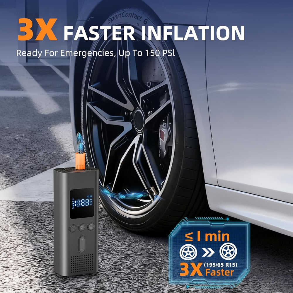 Tire Inflator Portable Air Compressor with Auto Shut-Off,Pack of 2