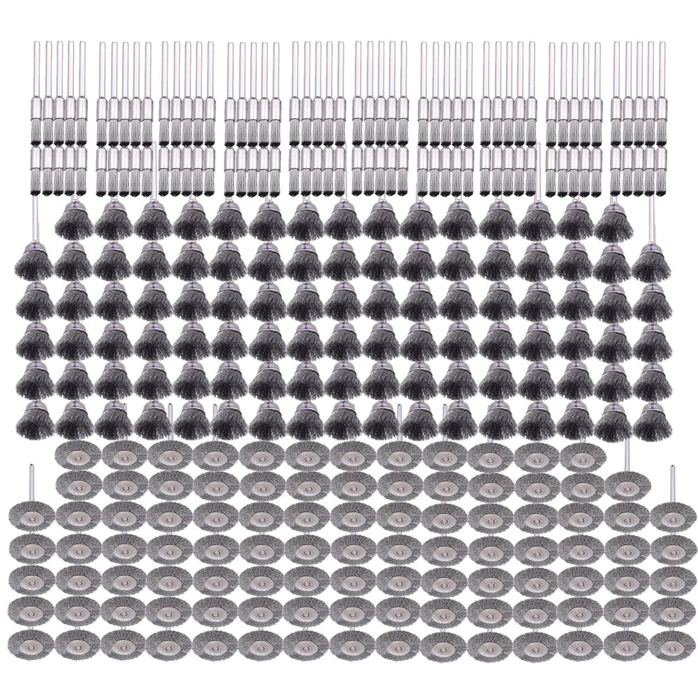 Rocaris 300 Pack Wire Brushes Set, Steel Wire Wheels Pen Brushes