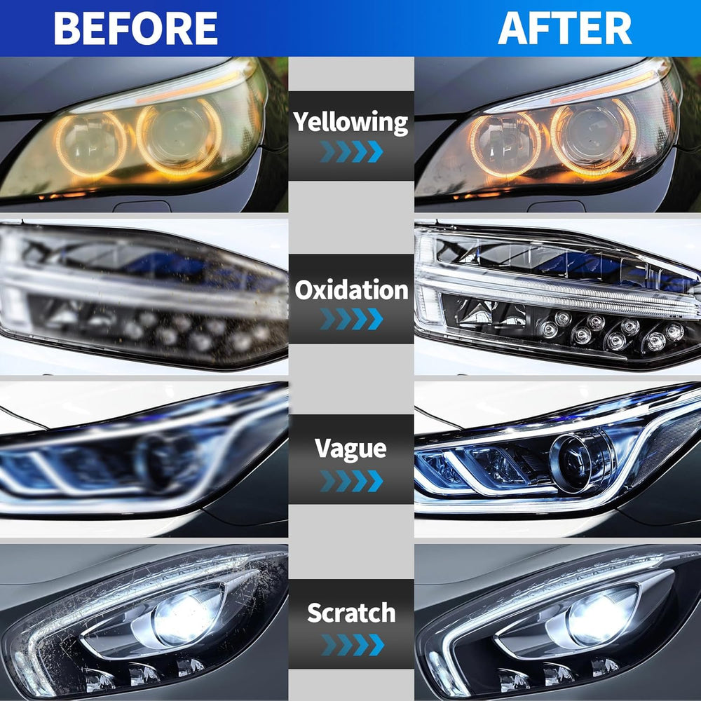 Headlight Restoration Kit, 800g Vapor Headlight Restoration Kit, Head Light L...