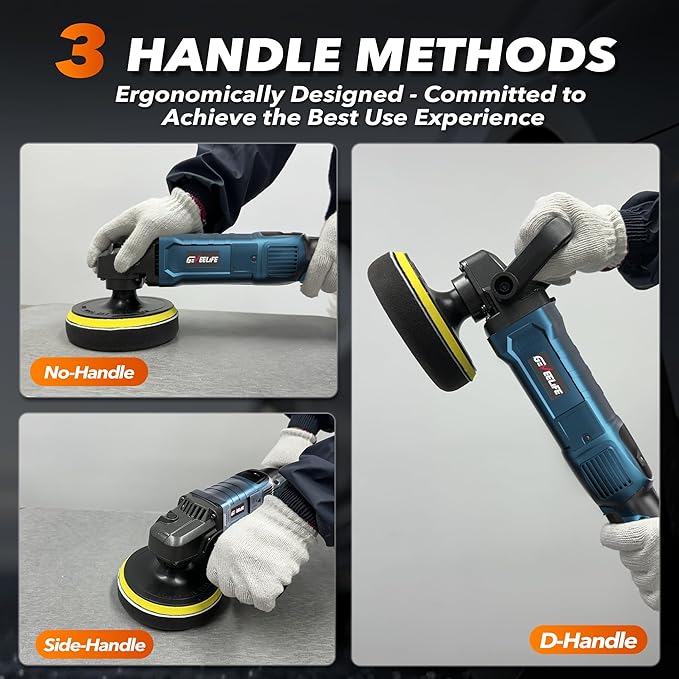 Buffer Polisher, 6 Inch/7 Inch 1600W Rotary Car Buffer Polisher Waxer, 7