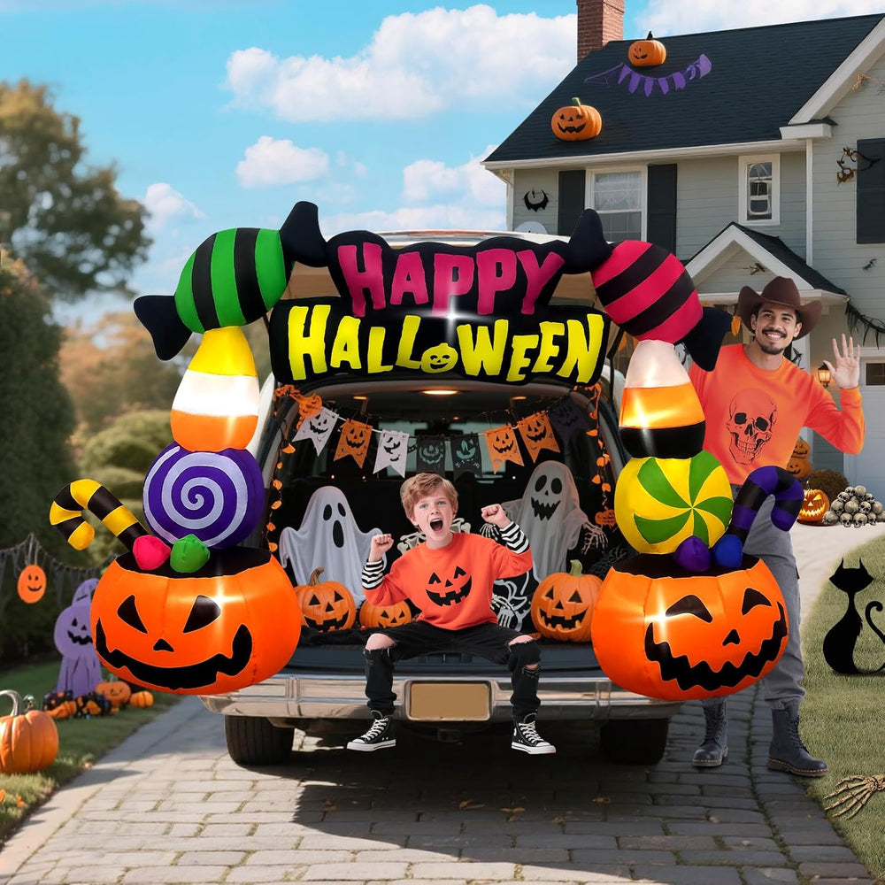 Kalolary 6FT Height Halloween Inflatables Trunk or Treat Car Decorations, Can...
