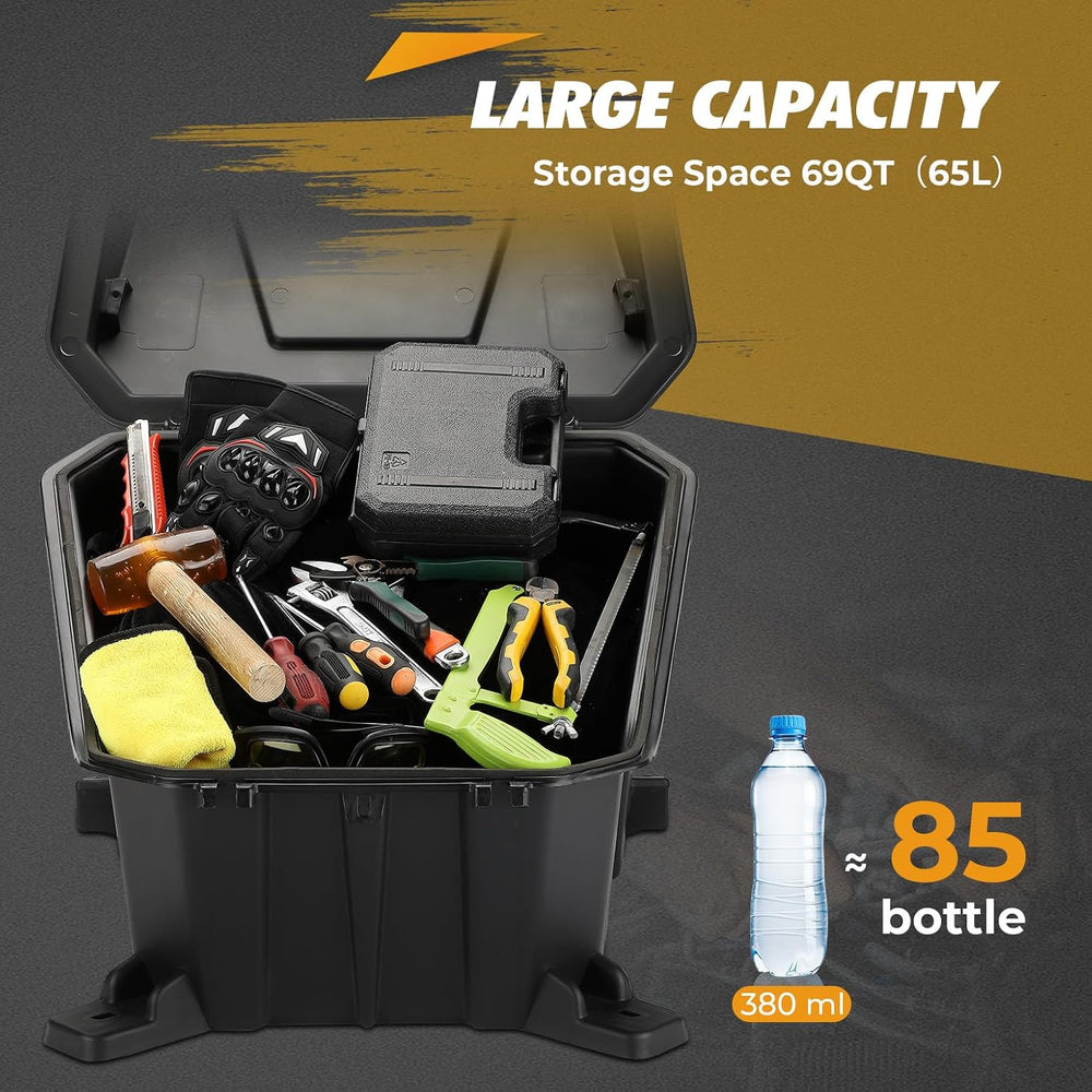 KEMIMOTO UTV Rear Cargo Box 69 QT Storage Box Compatible with Polaris RZR 900...