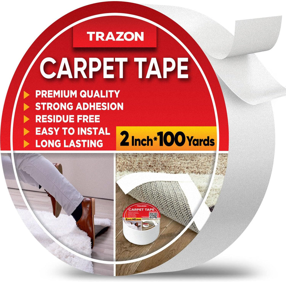 Carpet Tape Double Sided - Rug Tape Grippers for Hardwood Floors and Area Rug...