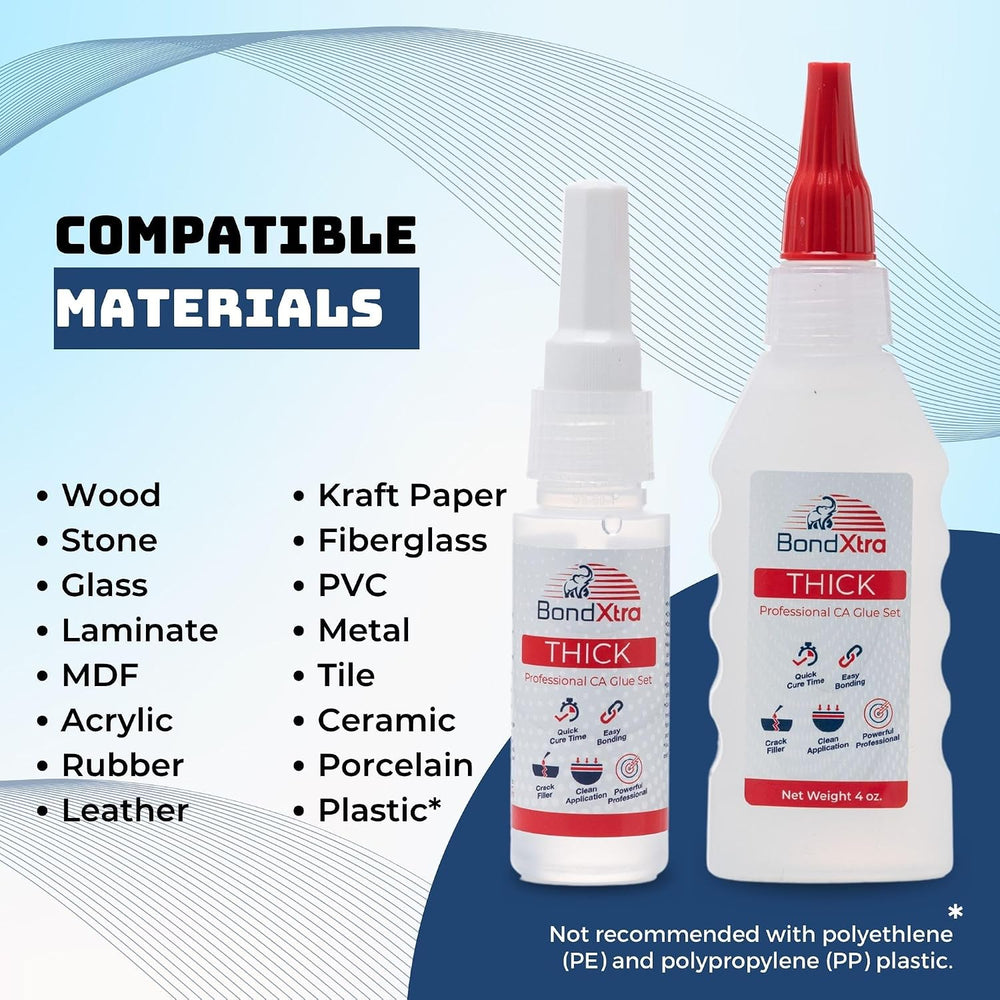 16 oz. Thick CA Glue for Woodworking, Premium Super Glue Kit for Wood Turning...