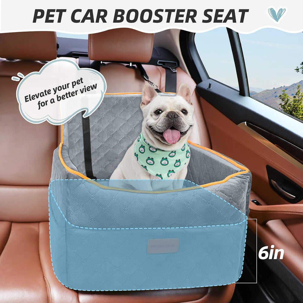 Dog Car Seat for Small Medium Dogs, Memory Foam Puppy Dog Booster Seat with T...