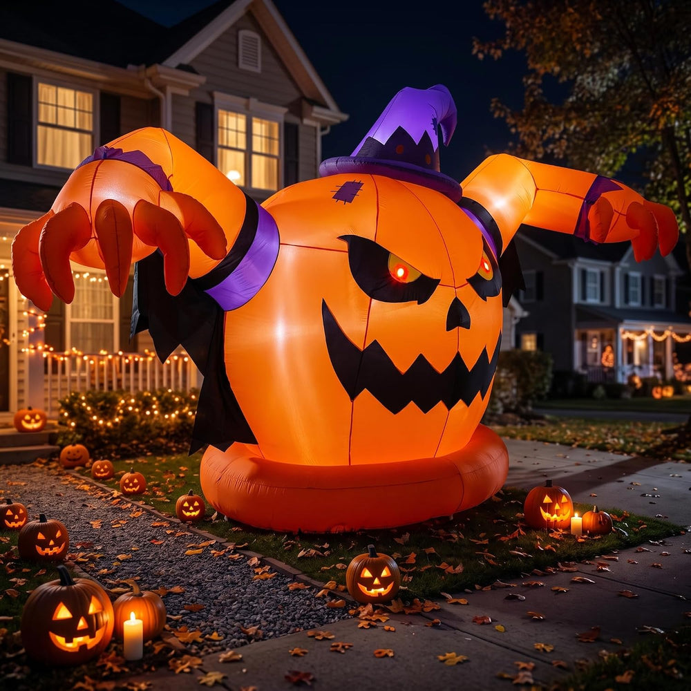 12.2 FT Halloween Inflatables Decorations Outdoor - Giant Pumpkin Blow Ups