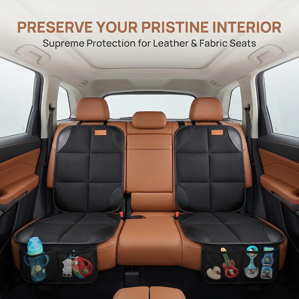 SMART ELF Car Seat Protector, Thickest Padding and Non-Slip Backing 2Pack