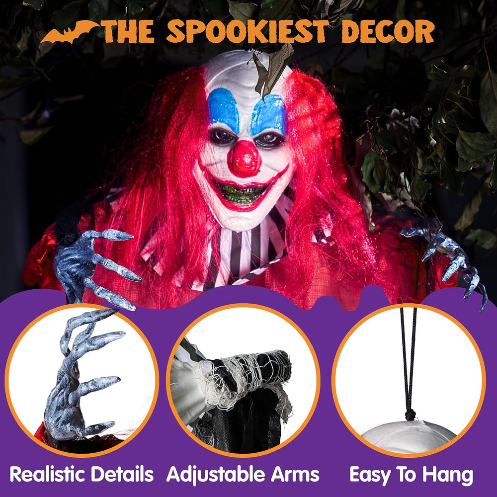 JOYIN 3 Pcs Hanging Clown Decor Halloween Decorations Outdoor, Party Supplies...