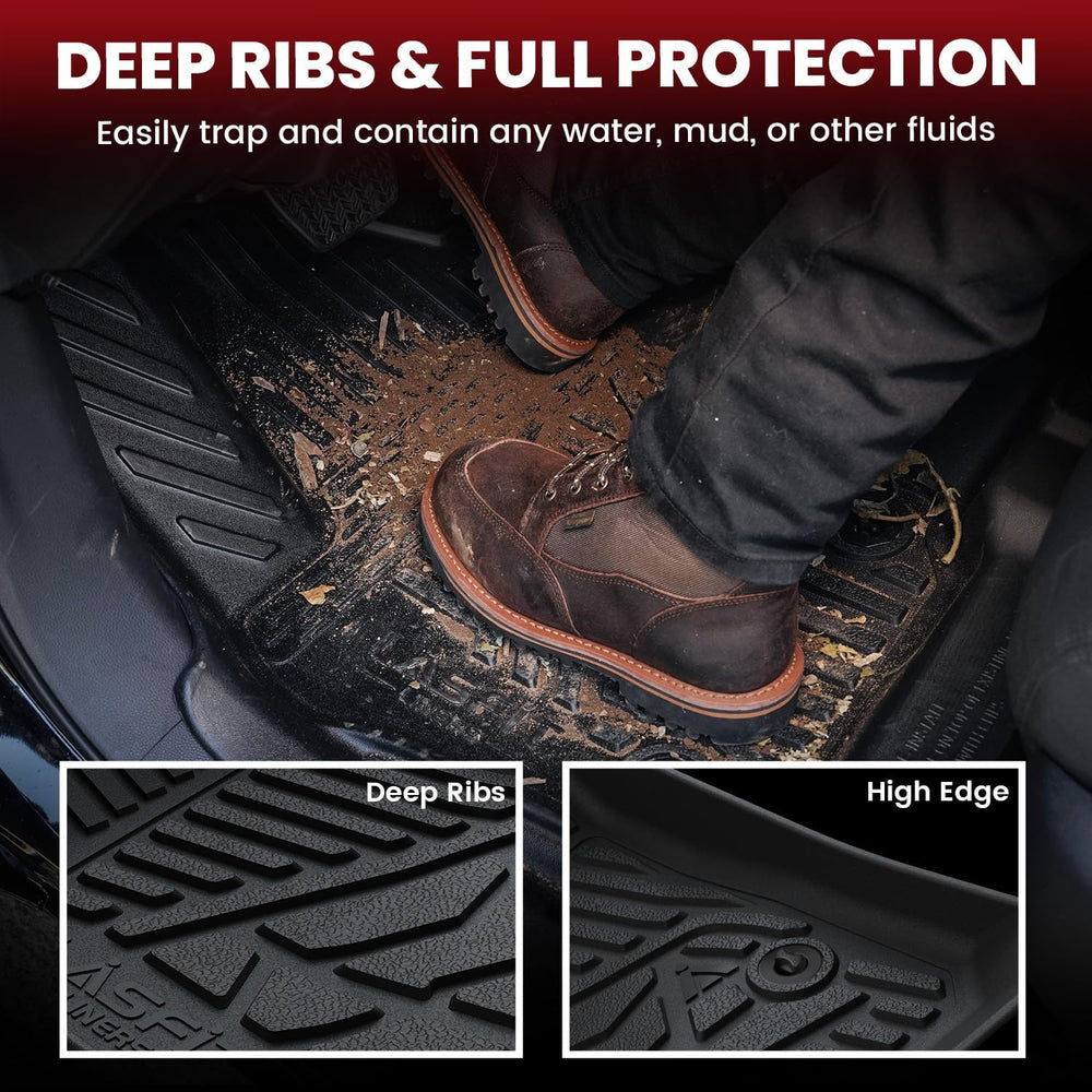 LASFIT Mats for Ford F-150 2011-2014 SuperCrew, Carpet Floor, Bucket Seat