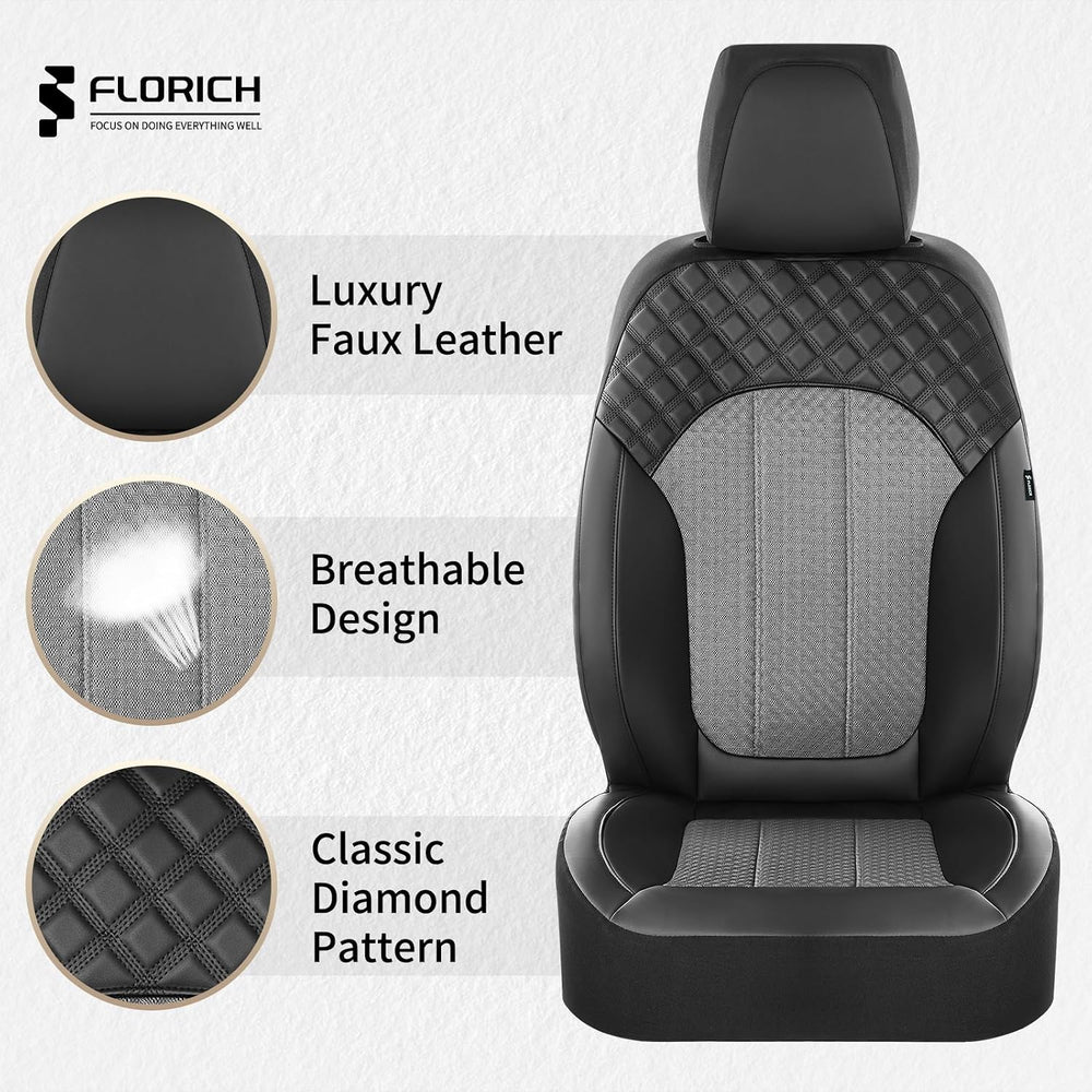 Leather Seat Cover, Car Seat Covers Front Set, Waterproof Car Seat Protectors...